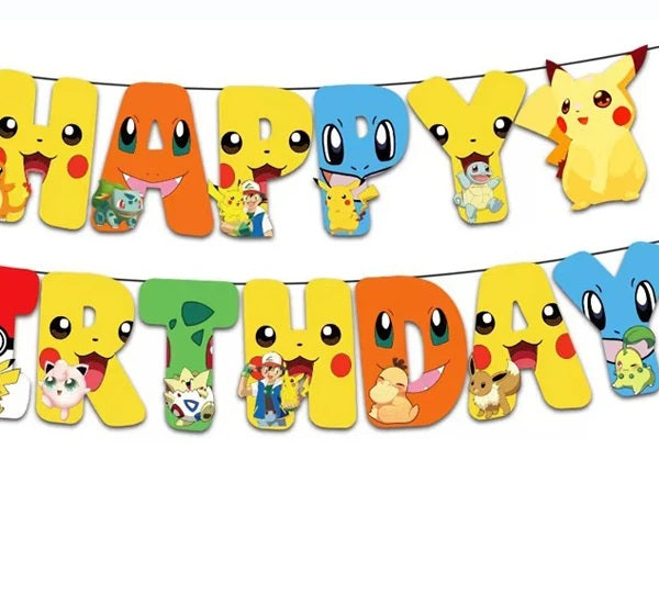 Guirlande Anniversaire Pokémon - Happy Birthday