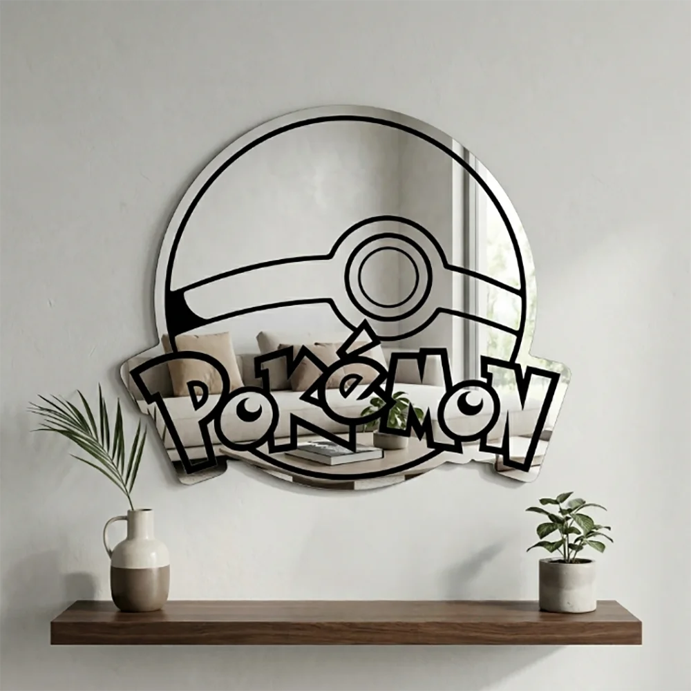Miroir Mural Pokémon - Poké Ball et Logo