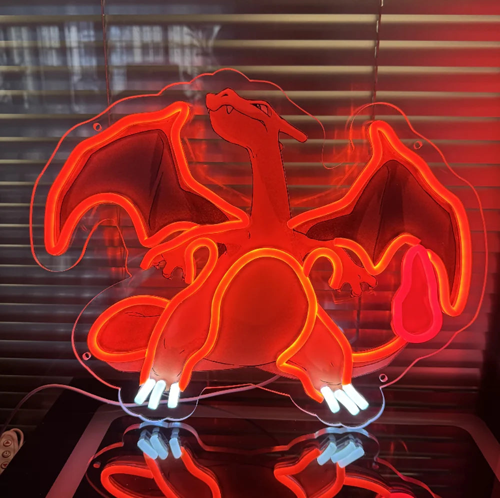 Néon LED Pokémon - Dracaufeu Ailes Déployées