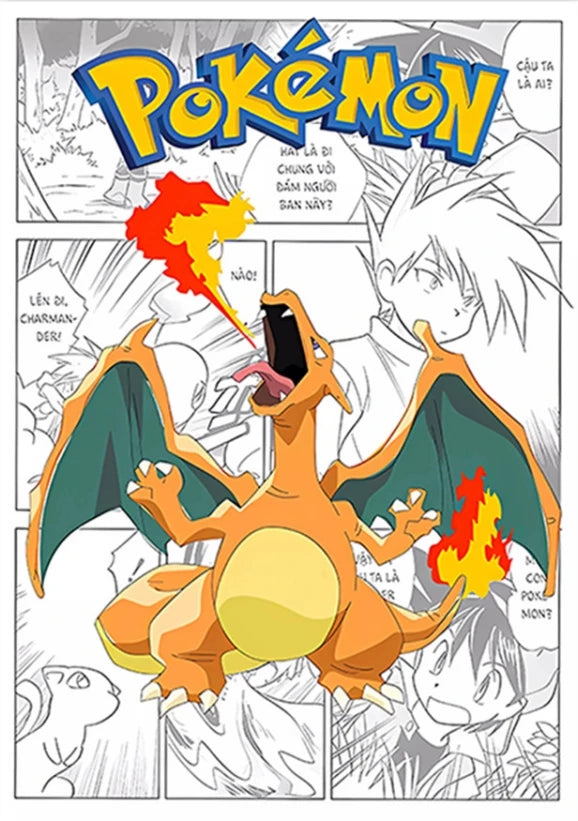 Poster Pokémon - Dracaufeu (Planche 2) (Manga)