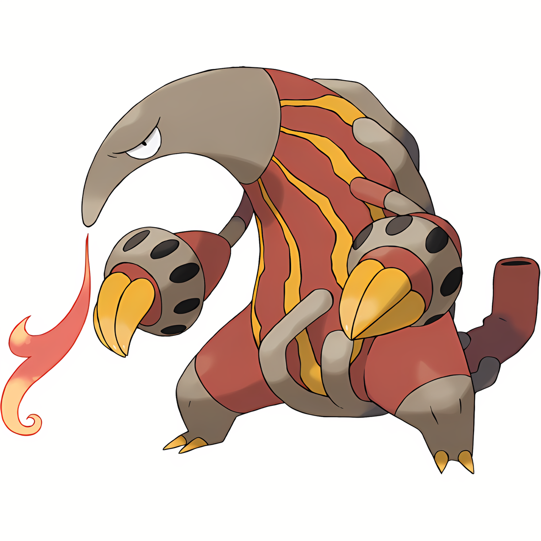Aflamanoir, artwork officiel Pokémon