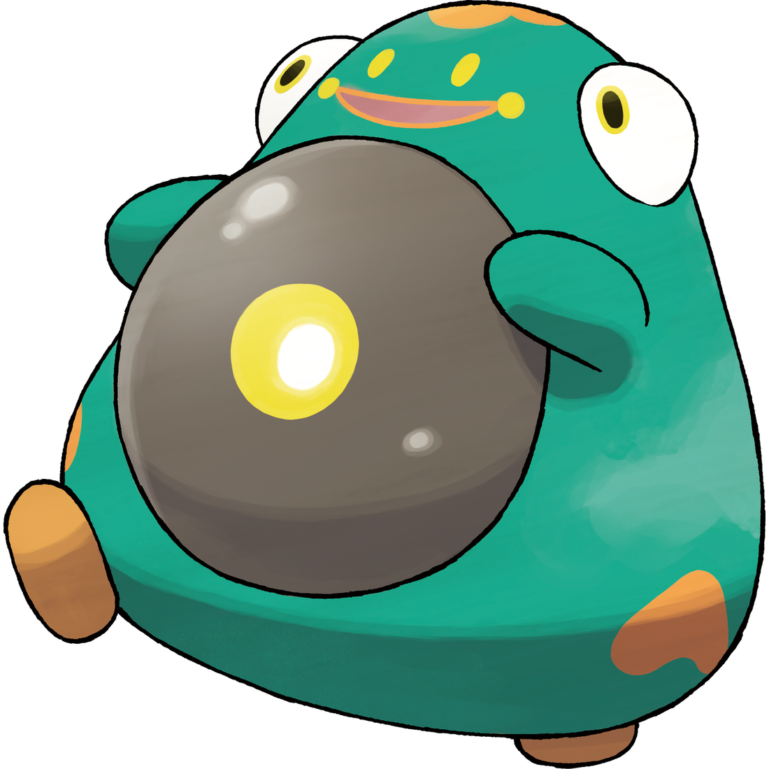 Ampibidou, artwork officiel Pokémon