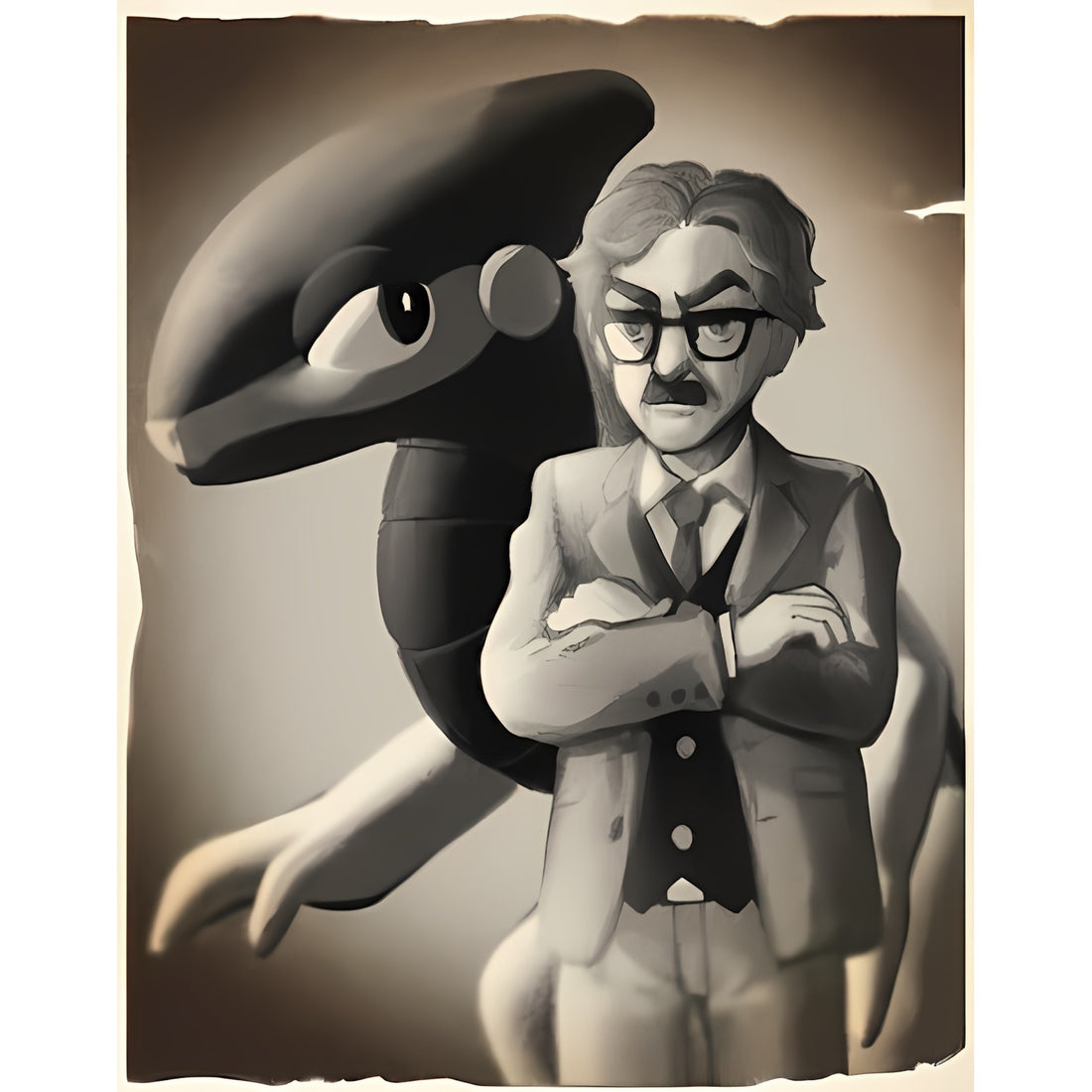 Photo de Bruyer aux côtés de son Motorizard