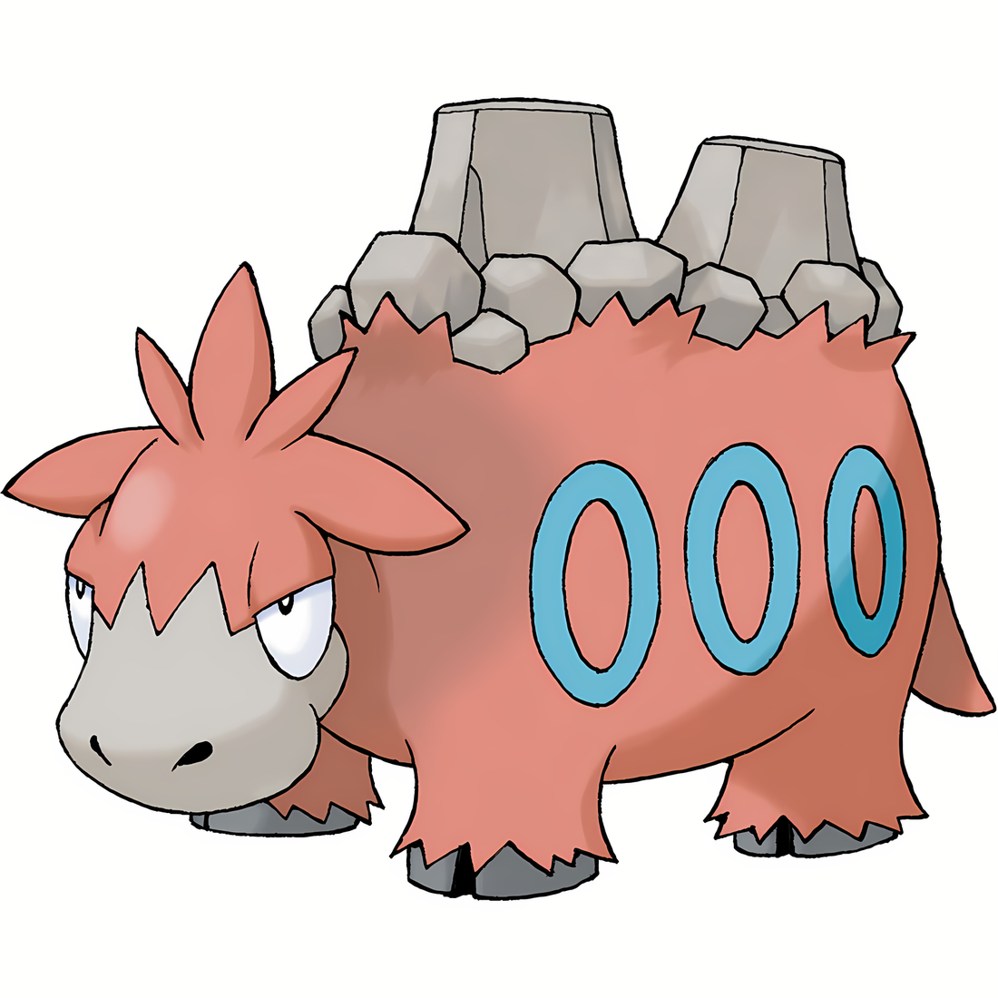 Camérupt, artwork officiel Pokémon
