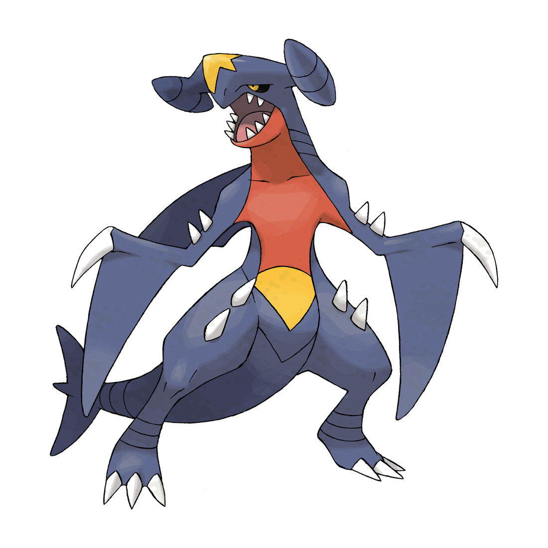 Carchacrok, artwork officiel Pokémon