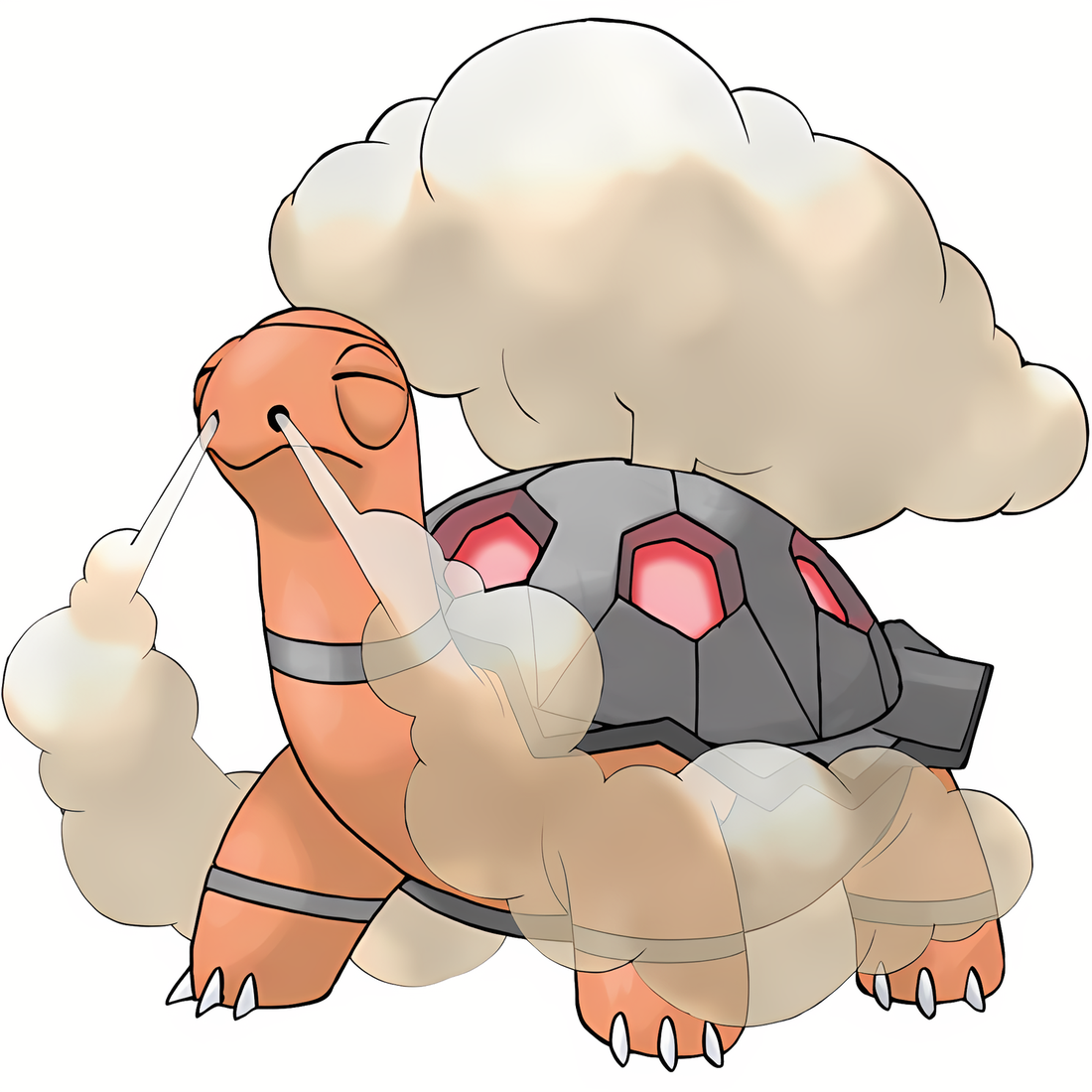 Chartor, artwork officiel Pokémon