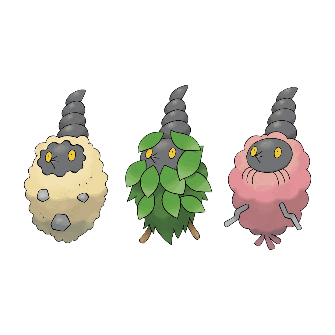 Cheniti, artwork officiel Pokémon