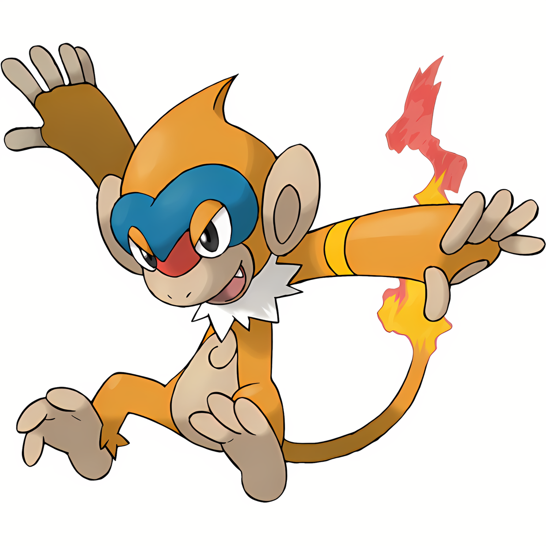 Chimpenfeu, artwork officiel Pokémon