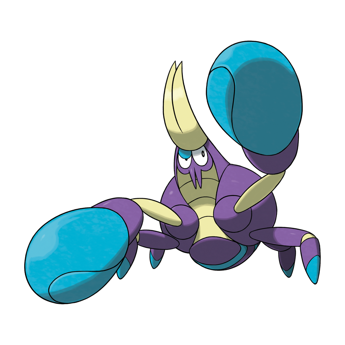 Crabagarre, artwork officiel Pokémon