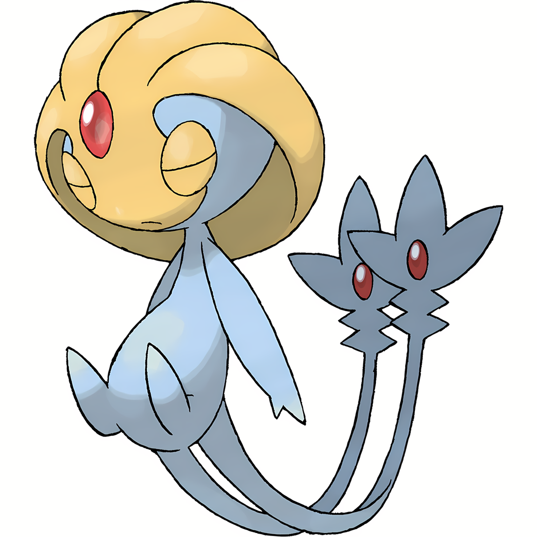 Créhelf, artwork officiel Pokémon