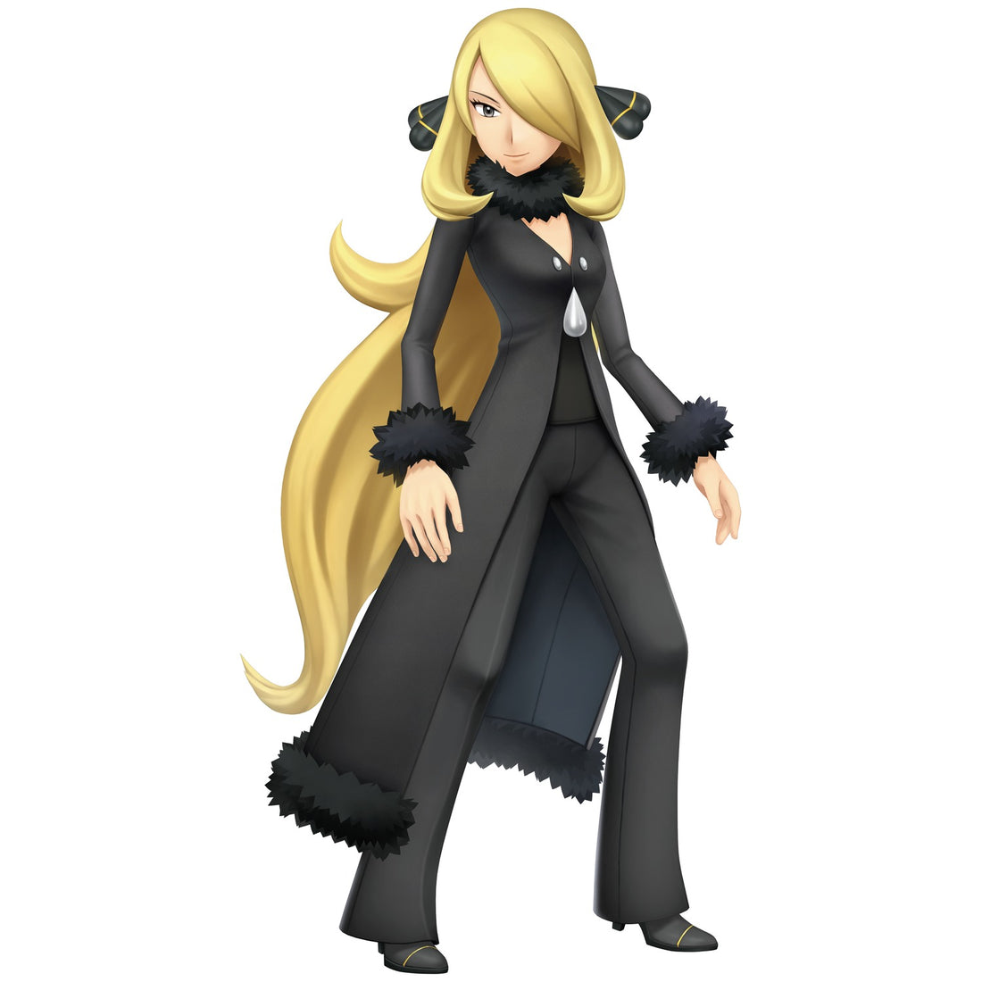 Artwork de Cynthia pour Pokémon Diamant Étincelant et Perle Scintillante
