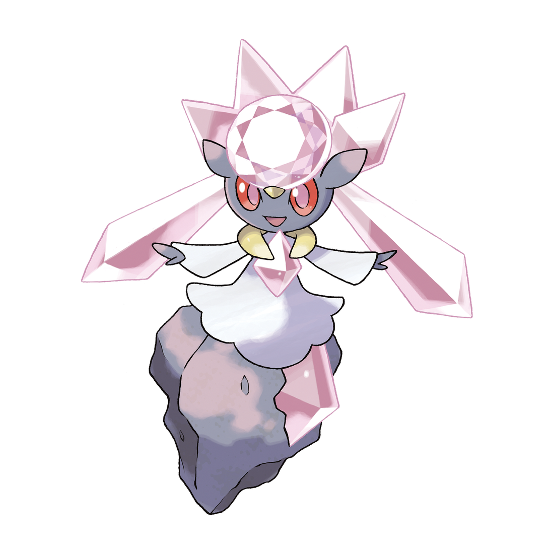 Diancie, artwork officiel Pokémon