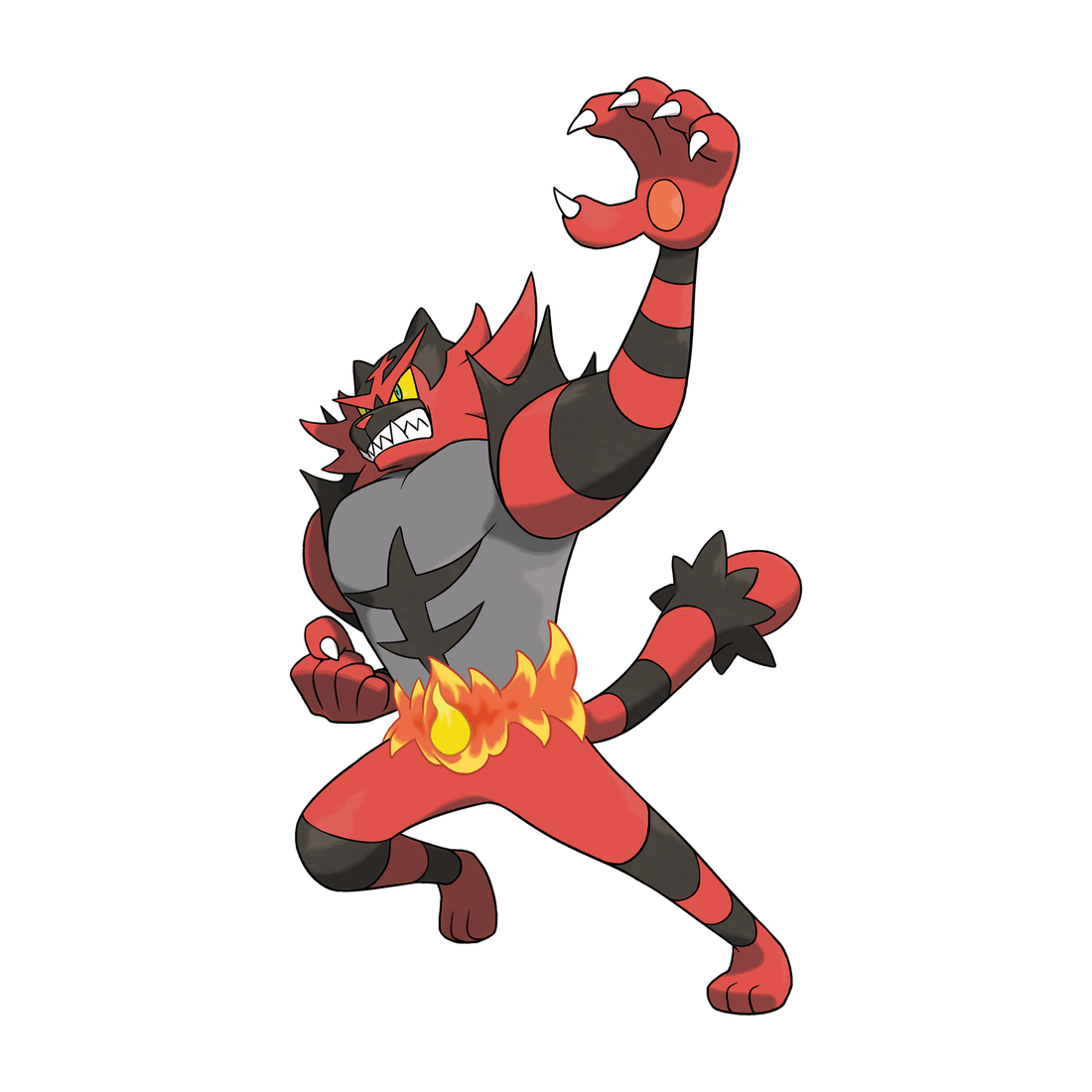 Félinferno, artwork officiel Pokémon