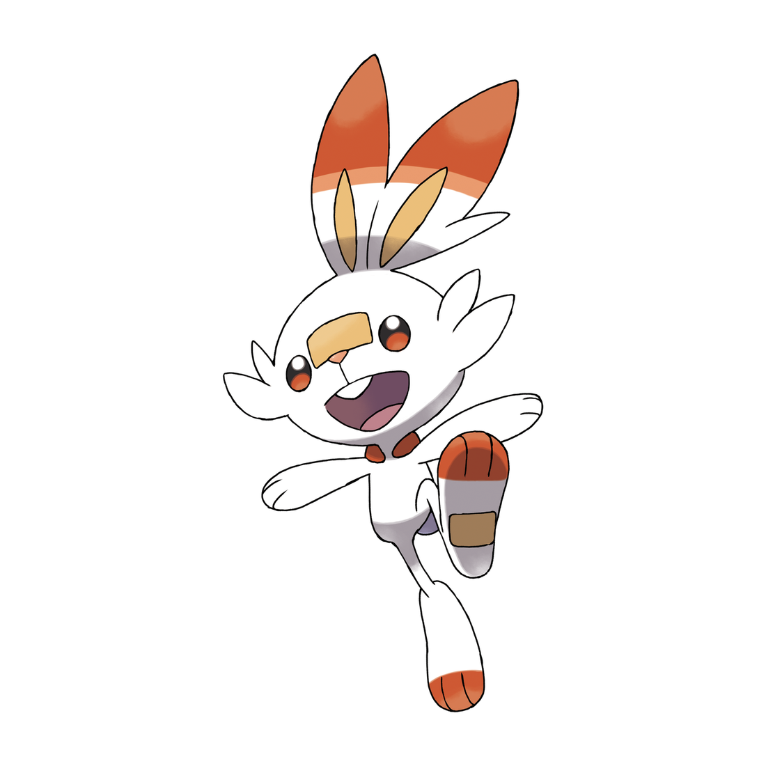 Flambino, artwork officiel Pokémon