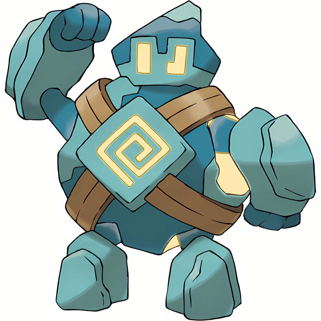 Gringolem, artwork officiel Pokémon