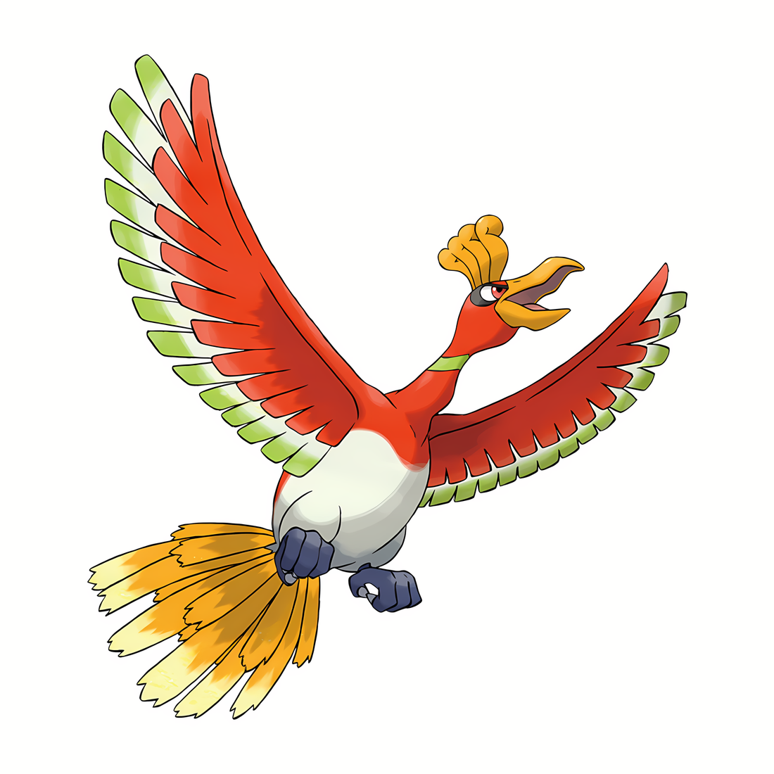 Ho-Oh, artwork officiel Pokémon