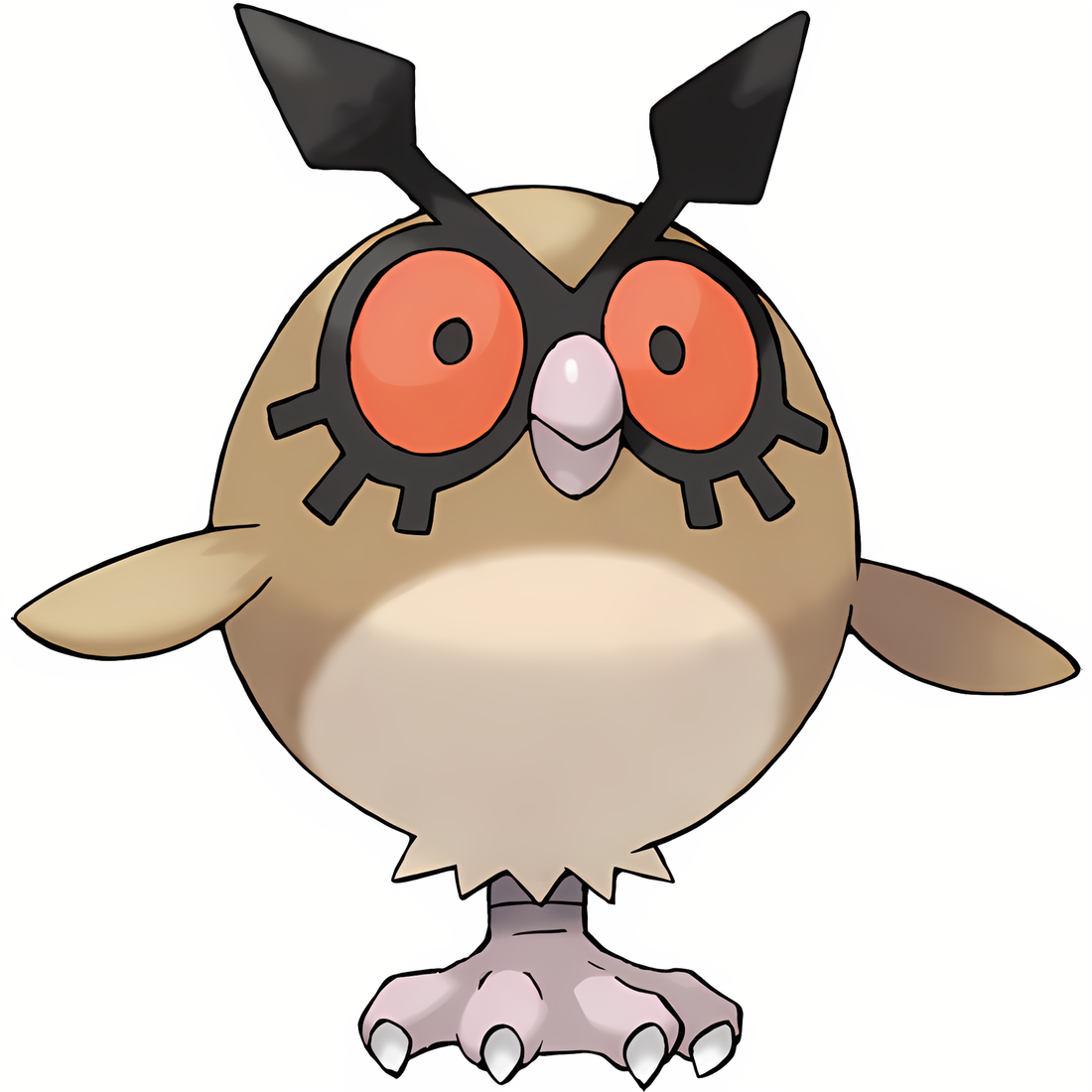 Hoothoot, artwork officiel Pokémon