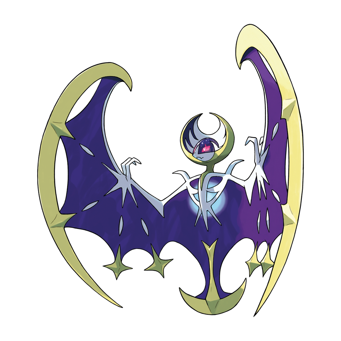 Lunala, artwork officiel Pokémon