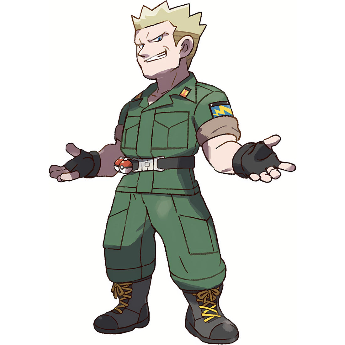 Artwork du Major Bob pour Pokémon Let's Go, Pikachu et Let's Go, Évoli