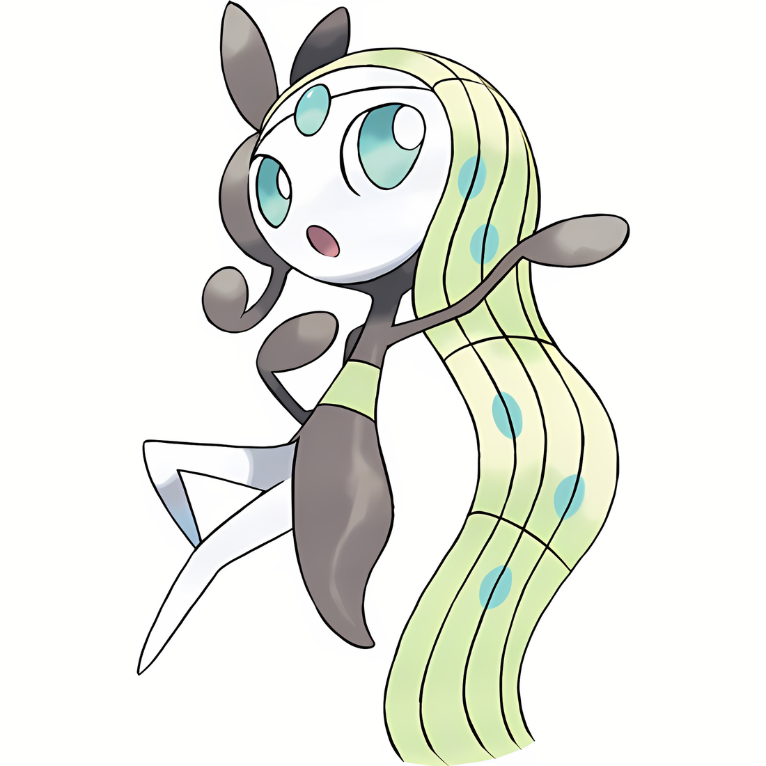 Meloetta, artwork officiel Pokémon