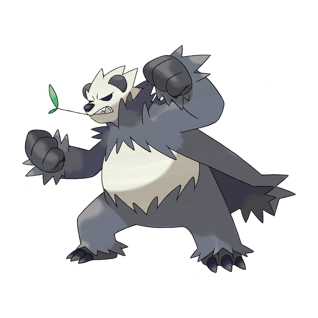 Pandarbare, artwork officiel Pokémon