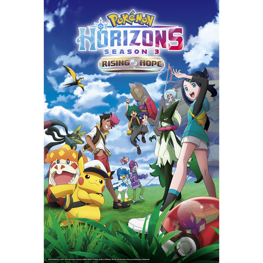 L'affiche de la troisième saison de Pokémon, les horizons
