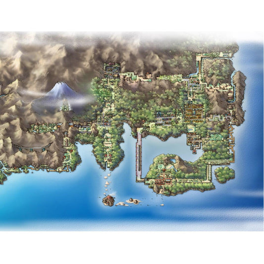 La carte de Kanto dans Pokémon Or HeartGold et Argent SoulSilver