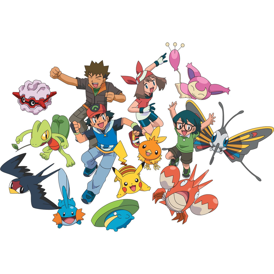 Les personnages et Pokémon de la série Advanced