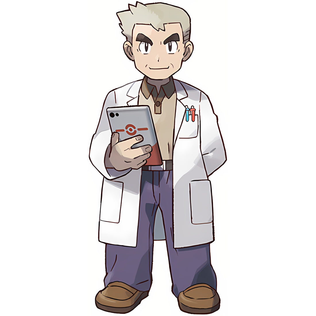 Professeur Samuel Chen — Artwork du Professeur Chen pour Pokémon Let's Go, Pikachu et Let's Go, Évoli