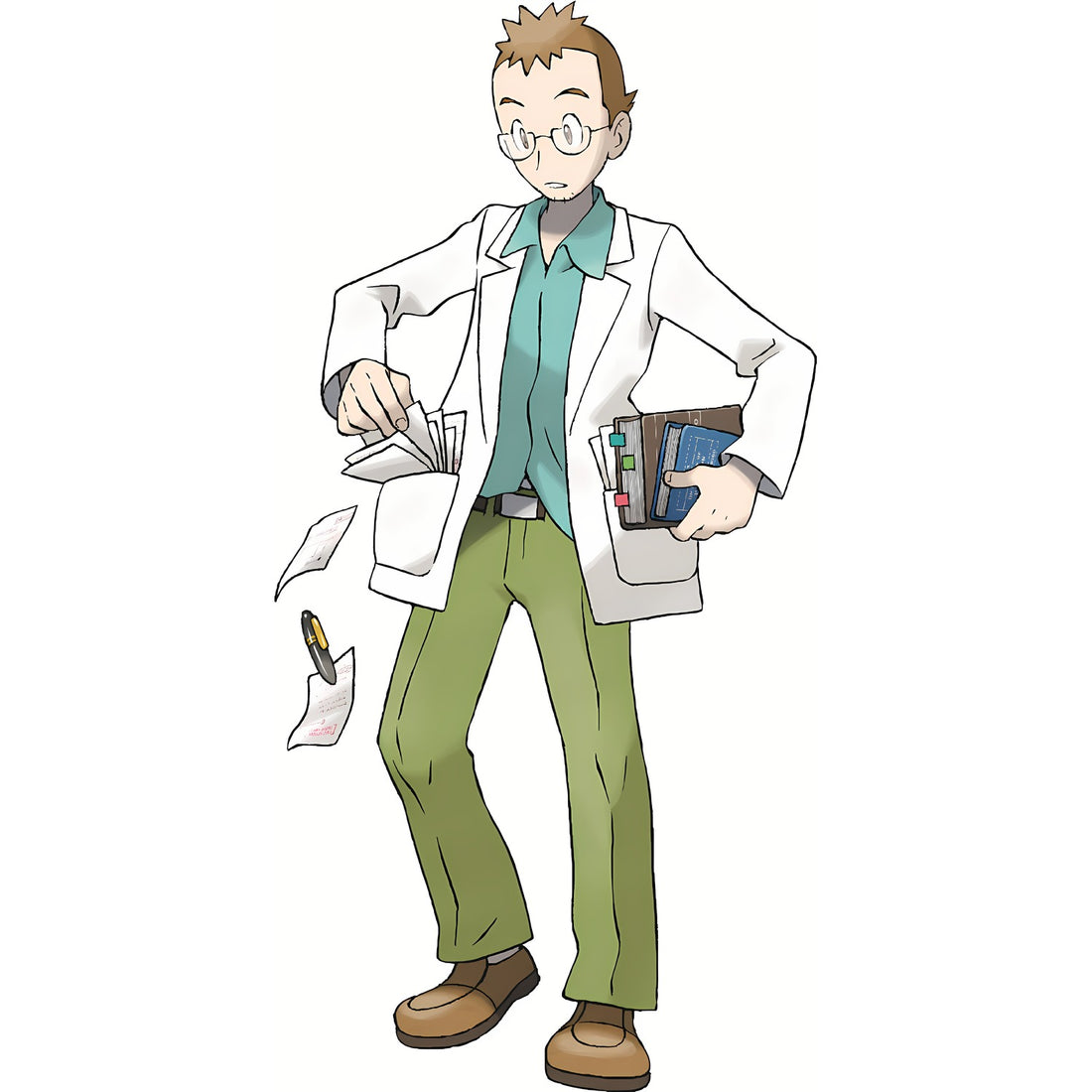Artwork du Professeur Orme pour Pokémon Or HeartGold et Argent SoulSilver