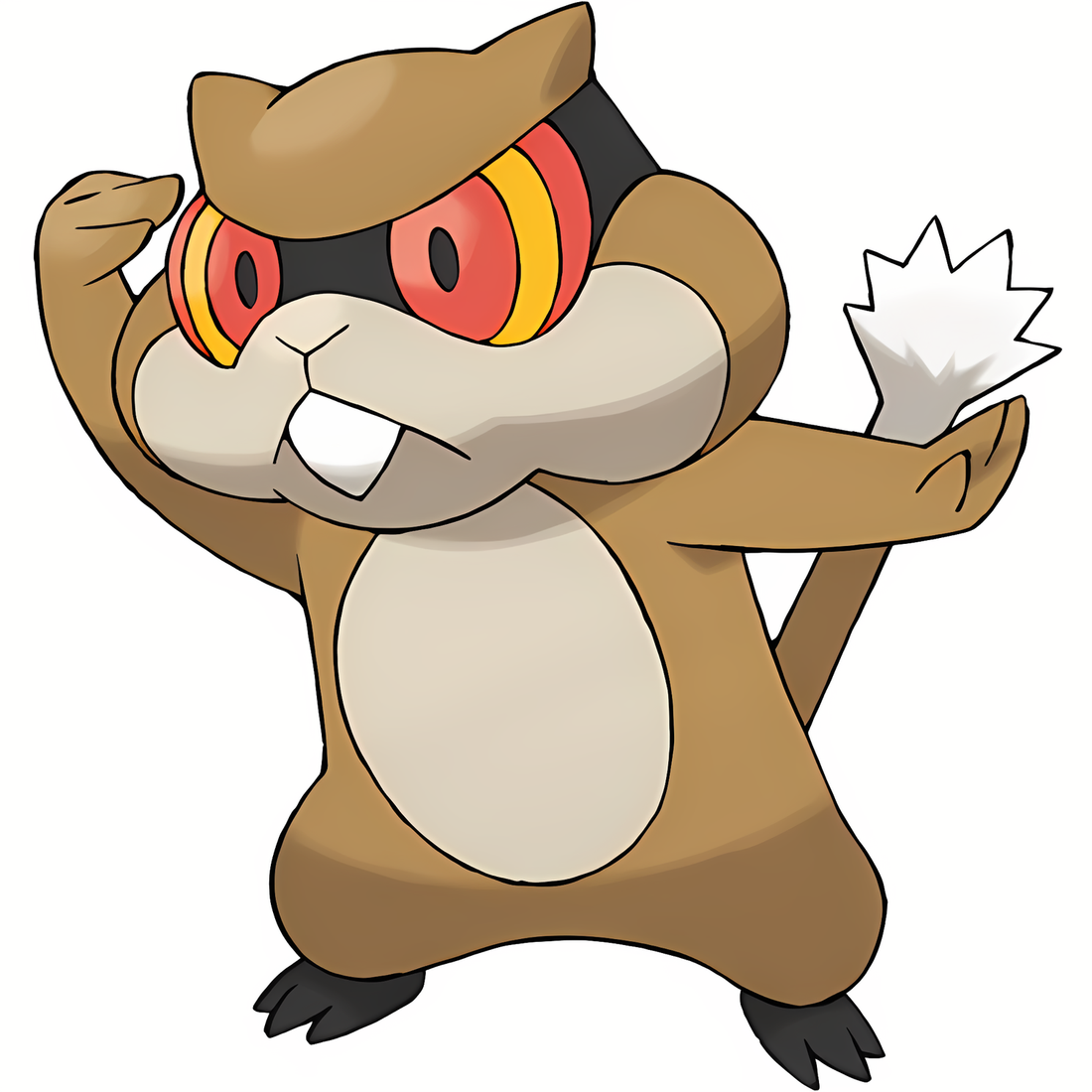 Ratentif, artwork officiel Pokémon