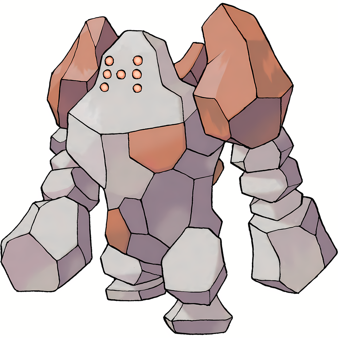 Regirock, artwork officiel Pokémon