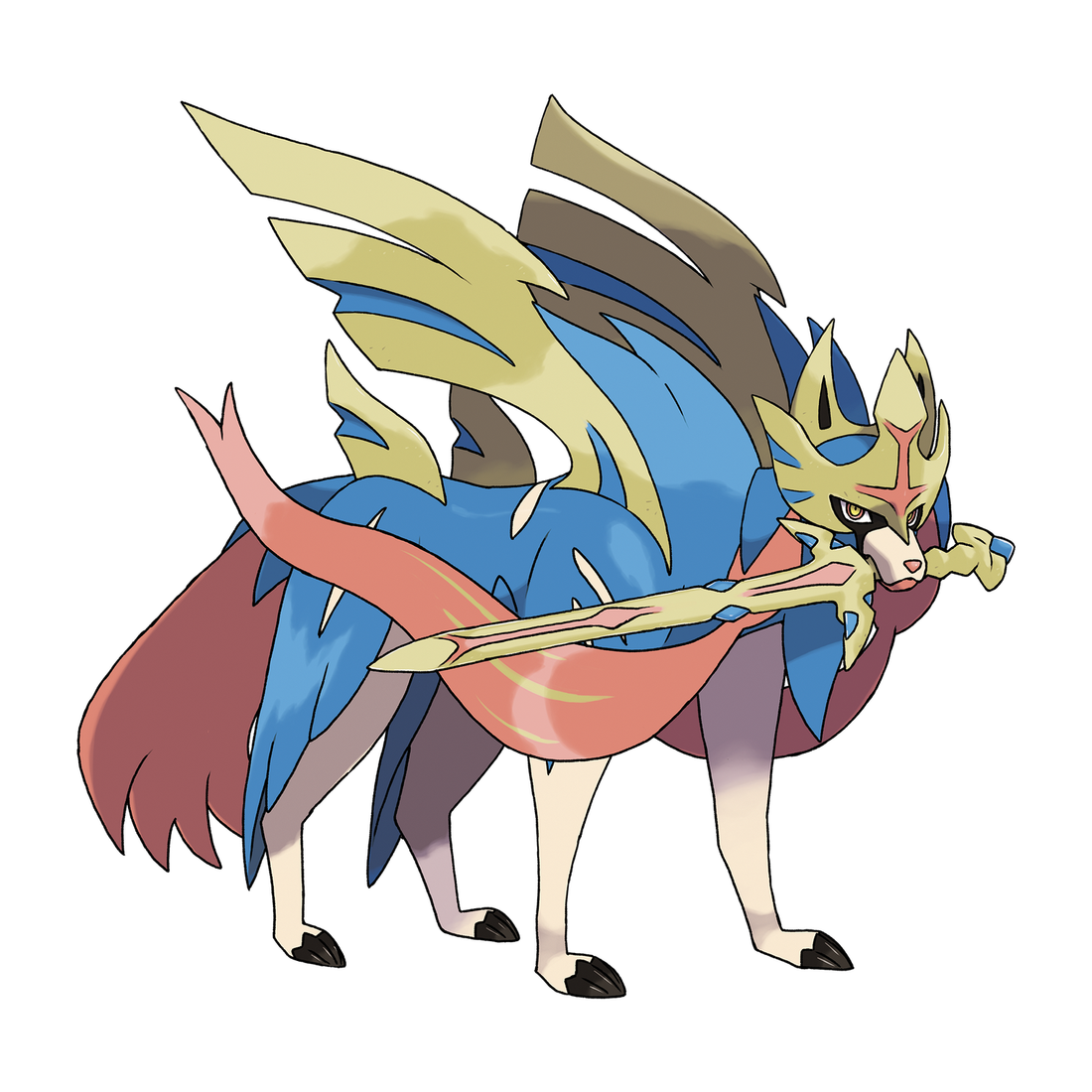 Zacian, artwork officiel Pokémon