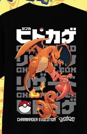 T-Shirt Pokémon Évolution de Salamèche