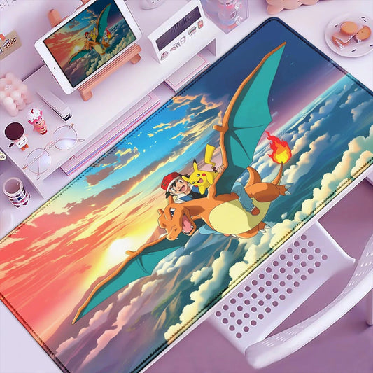 Tapis de souris Pokémon Dracaufeu et Sacha