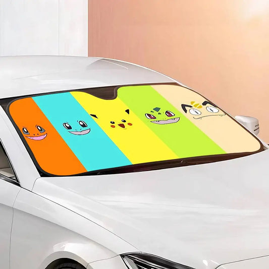 Pare-soleil voiture Pokémon Arc-en-ciel des Starters