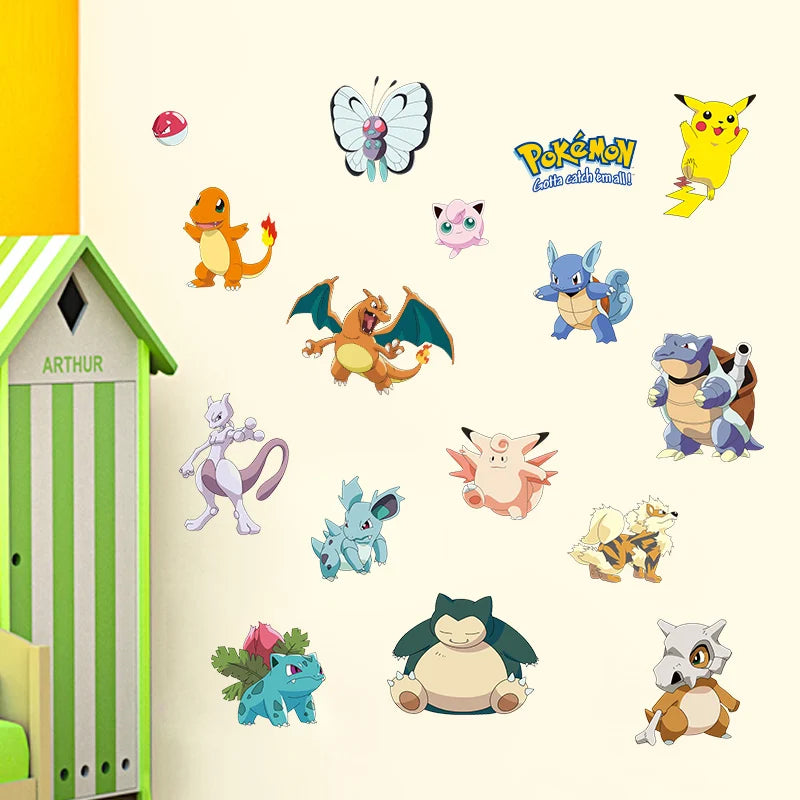 Sticker mural Pokémon Planche d'Autocollants