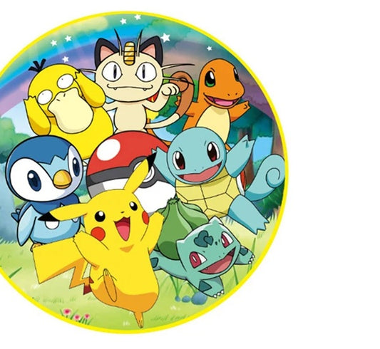 Assiettes Anniversaire Pokémon - Groupe de Kanto 18 cm