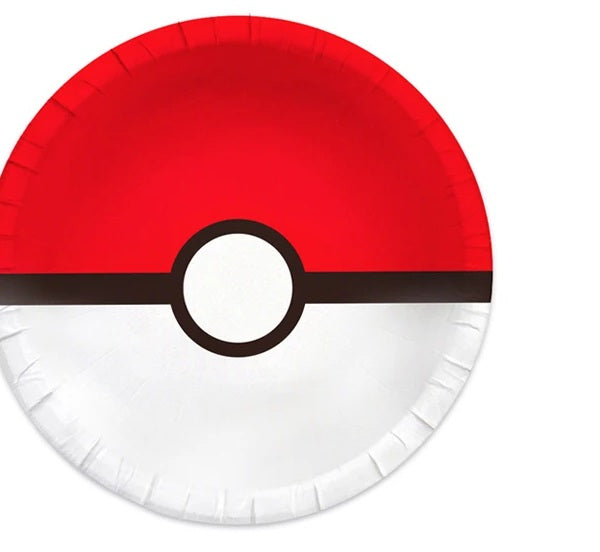 Assiettes Anniversaire Pokémon - Poké Ball 23 cm