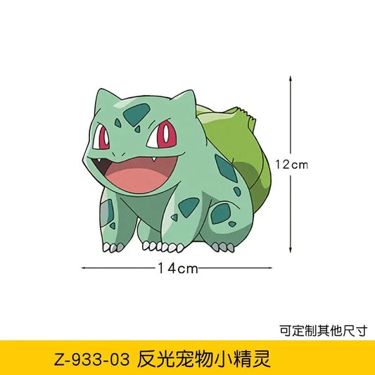 Autocollant Voiture Pokémon - Bulbizarre (Assis)