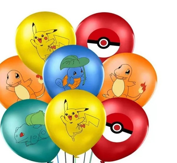 Ballons Anniversaire Pokémon - Lot de 15 Latex