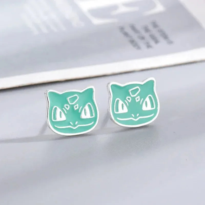 Boucles d'Oreilles Pokémon - Puces Bulbizarre