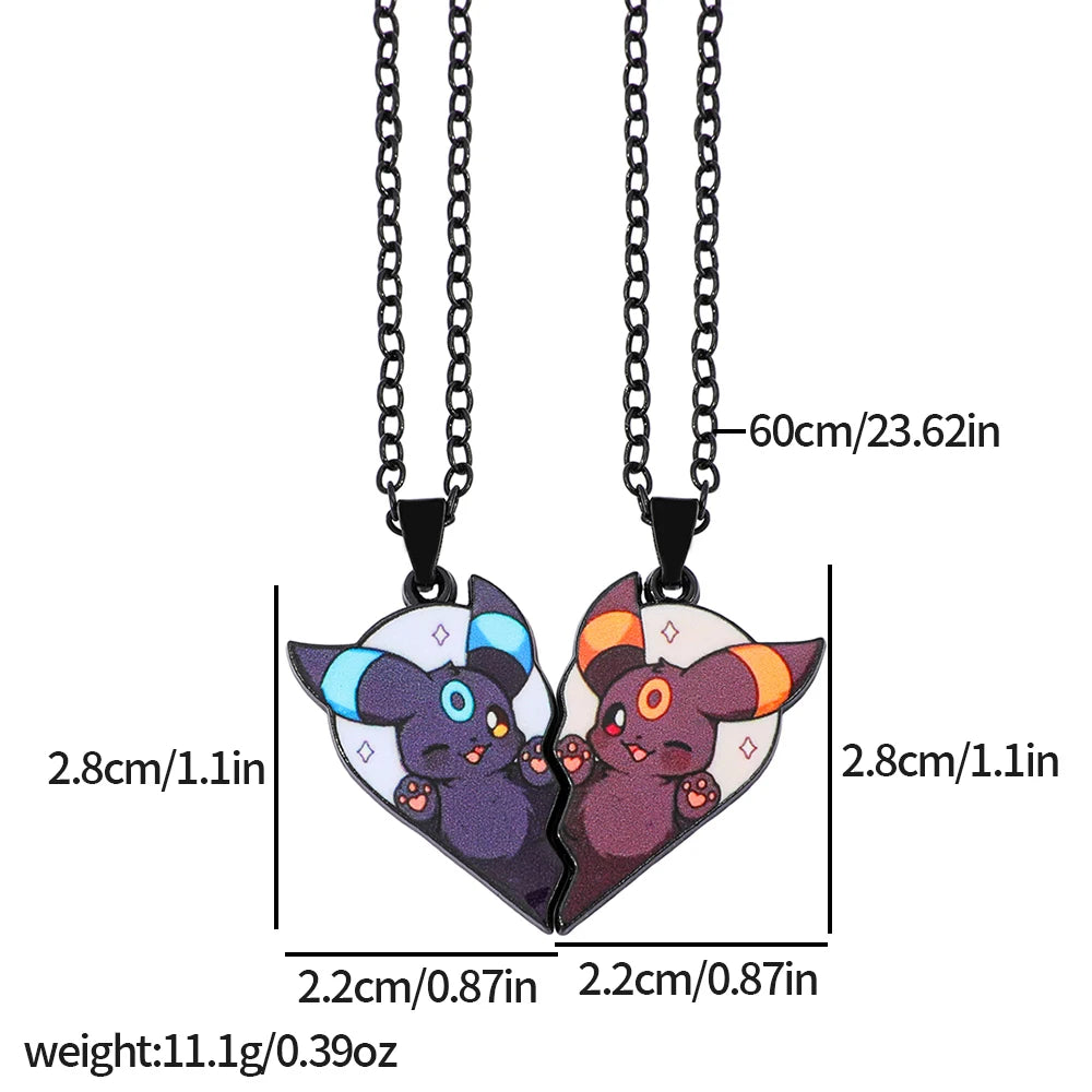 Collier de Couple Pokémon - Évoli et ses Évolutions