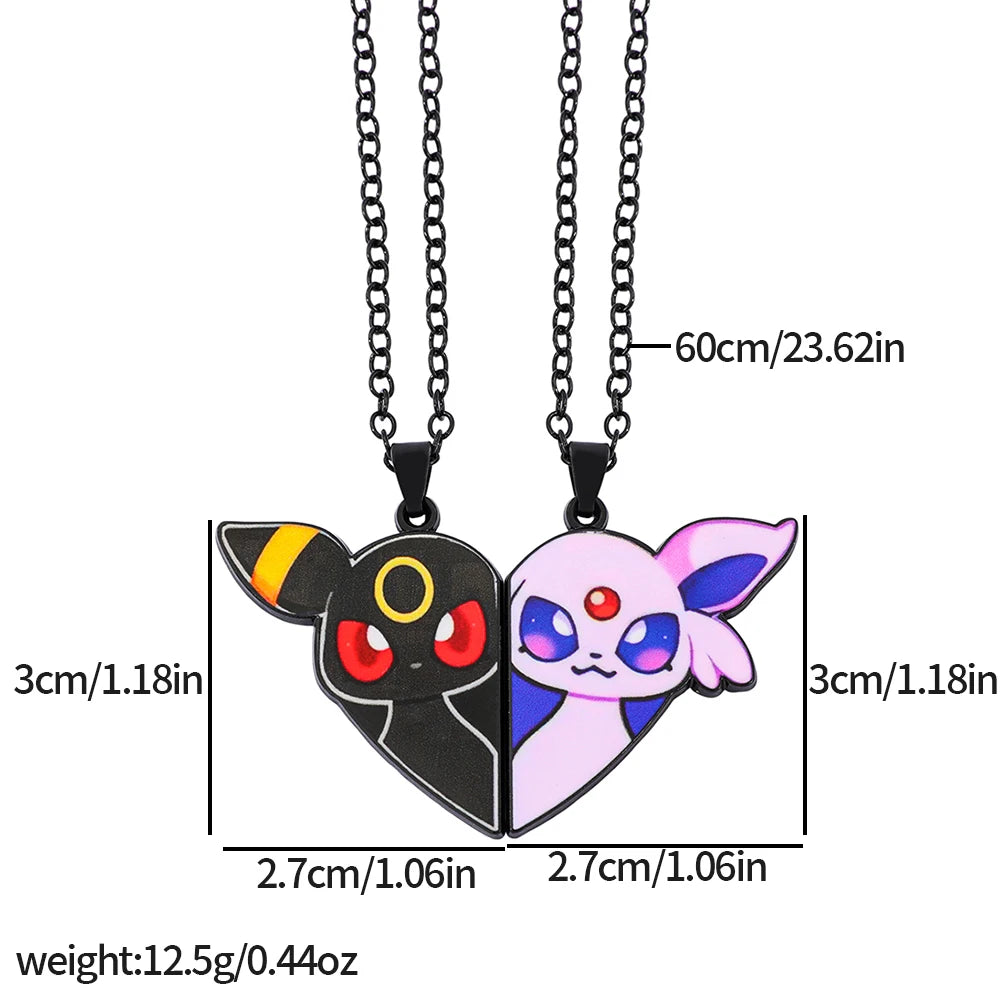 Collier de Couple Pokémon - Évoli et ses Évolutions