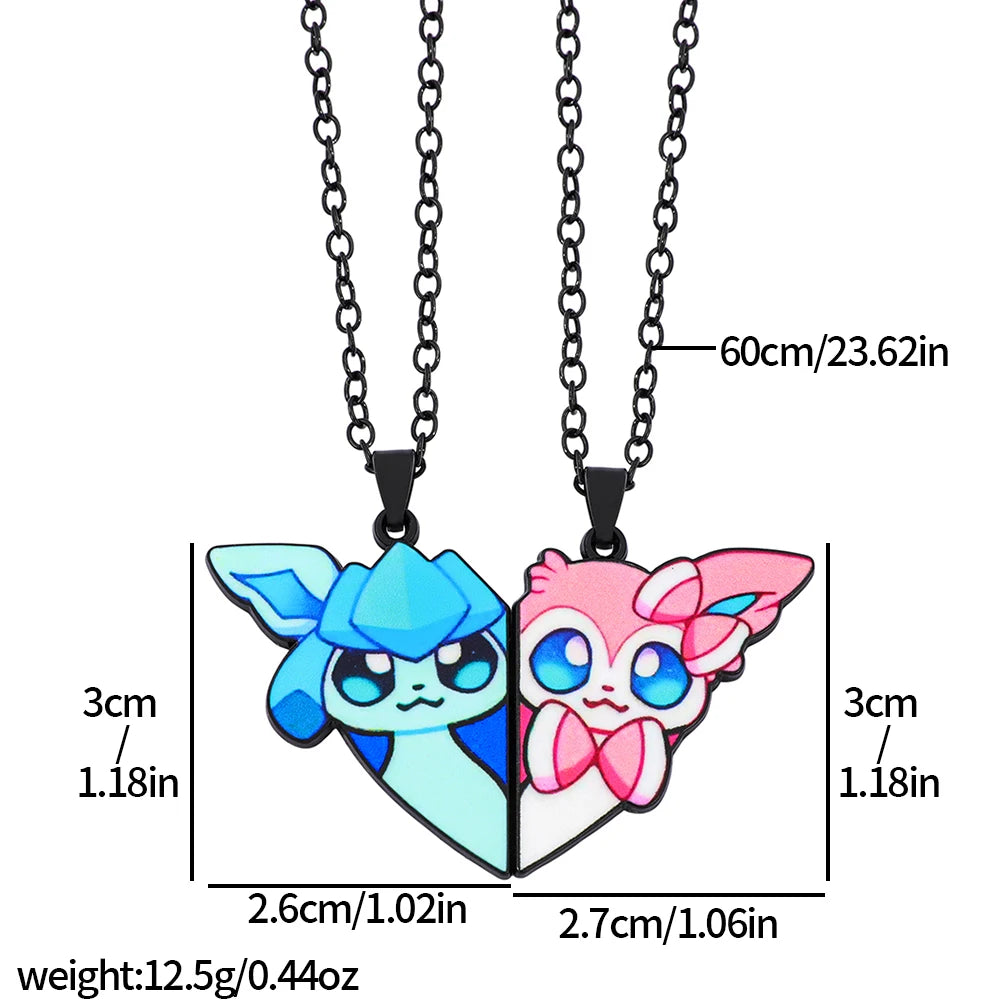 Collier de Couple Pokémon - Évoli et ses Évolutions