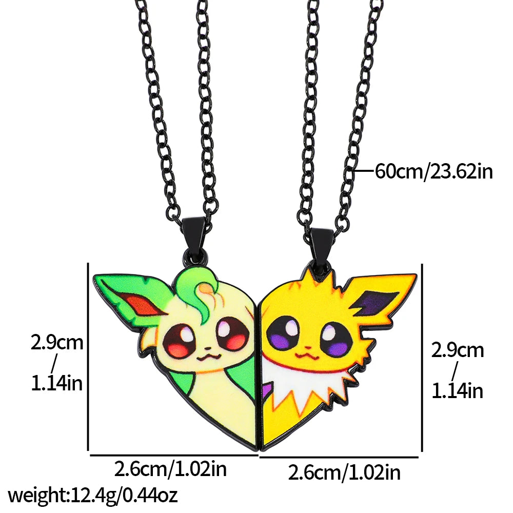 Collier de Couple Pokémon - Évoli et ses Évolutions