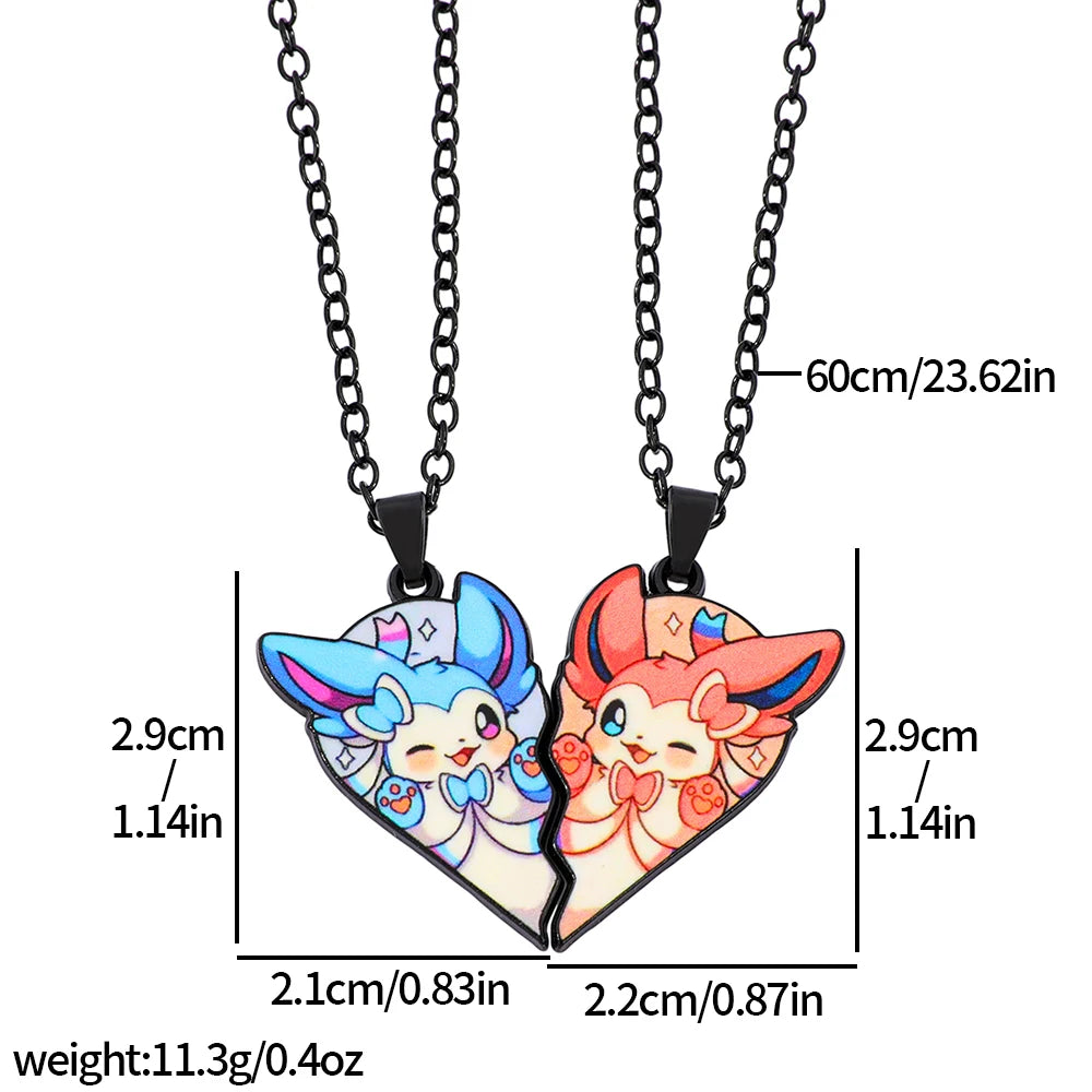 Collier de Couple Pokémon - Évoli et ses Évolutions