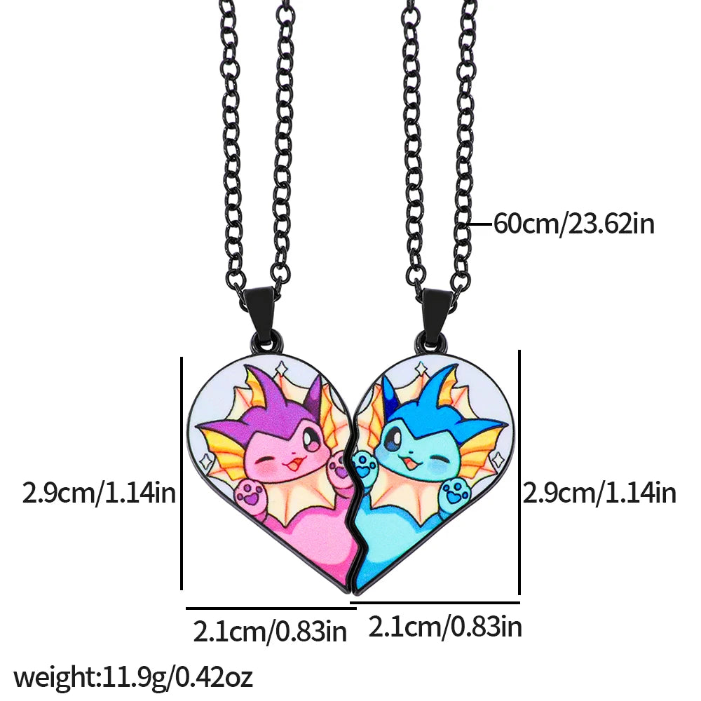 Collier de Couple Pokémon - Évoli et ses Évolutions