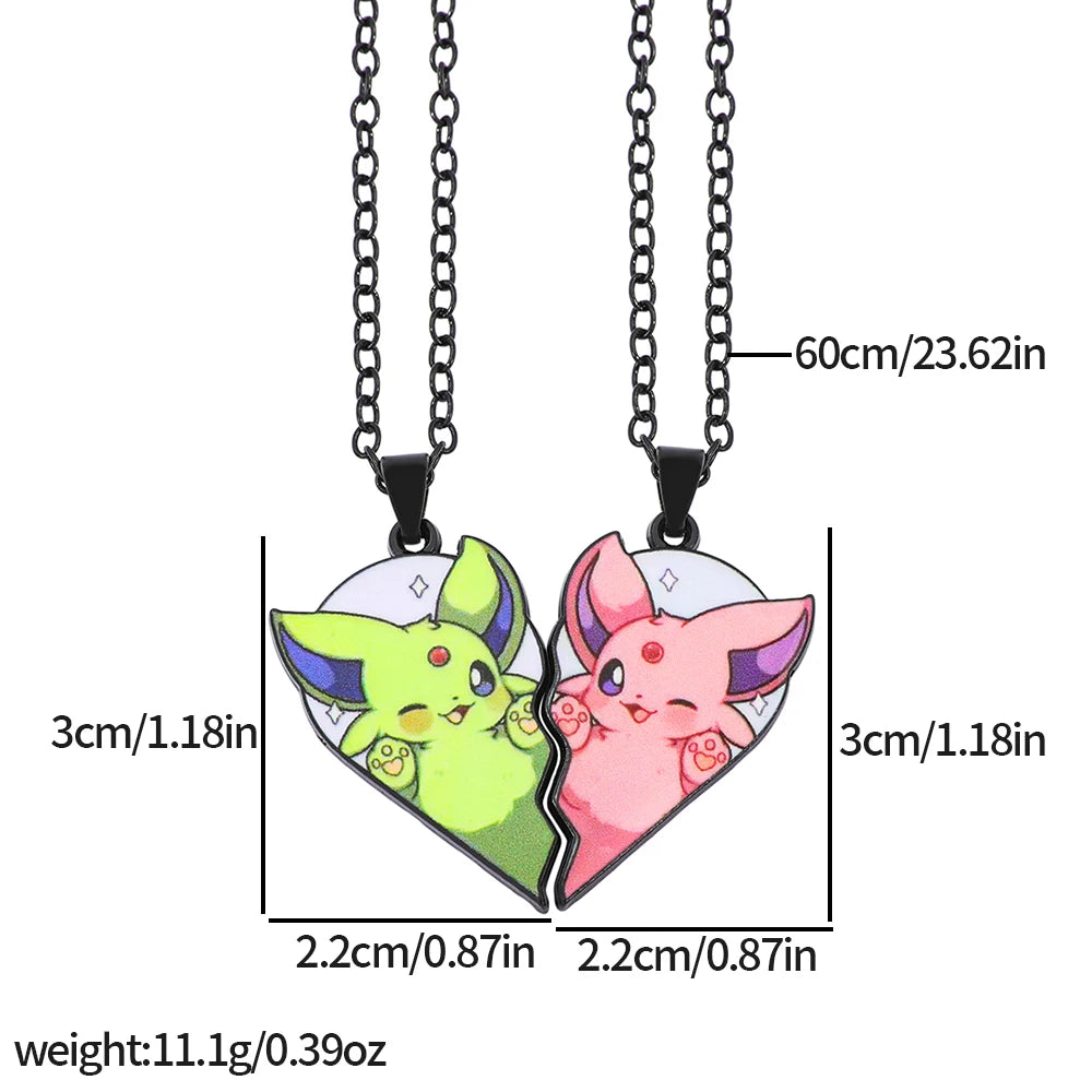 Collier de Couple Pokémon - Évoli et ses Évolutions