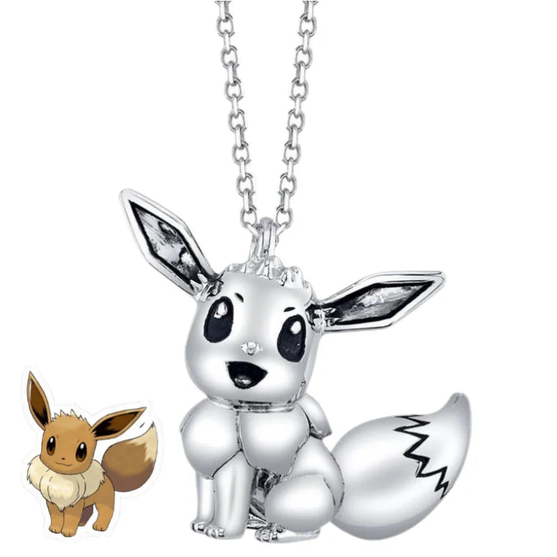 Collier Pokémon - Évoli en Métal